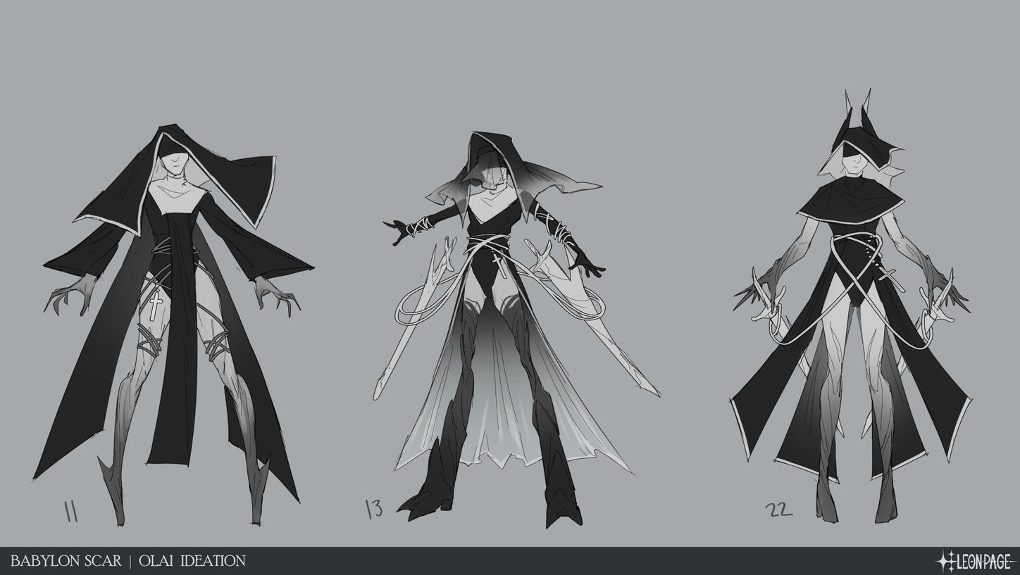 Design iterations for &quot;Babylon Scar&quot;