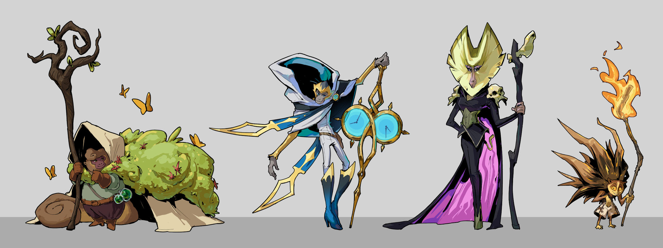 Character lineup for &quot;Simian Sorcery&quot;
