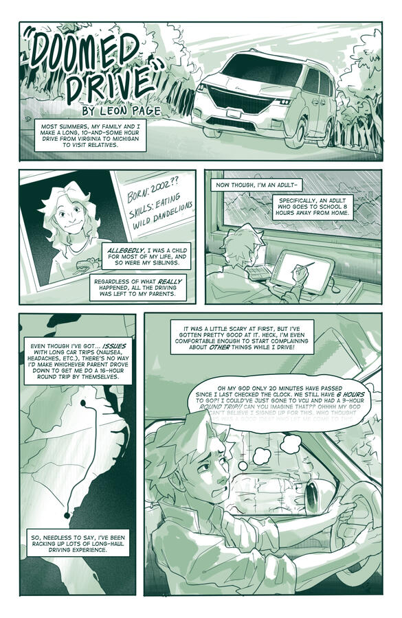 &quot;Doomed Drive&quot; pg. 1